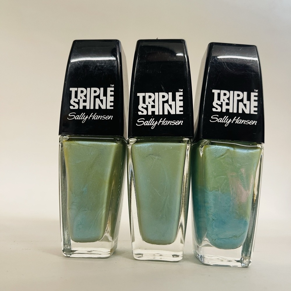 3 Sally Hansen Triple Shine Nail Polish #150 Pool Party Blue